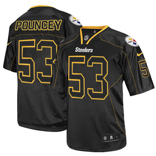 Men's Elite Maurkice Pouncey Nike Jersey Lights Out Black - #53 NFL Pittsburgh Steelers